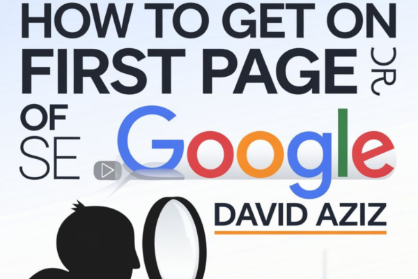 how to get on first page of google search david aziz